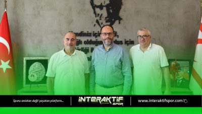 KKTC Basketbol Federasyonu Başkanı Ertuğ Nasıroğlu İskele Belediye Başkanı Hasan