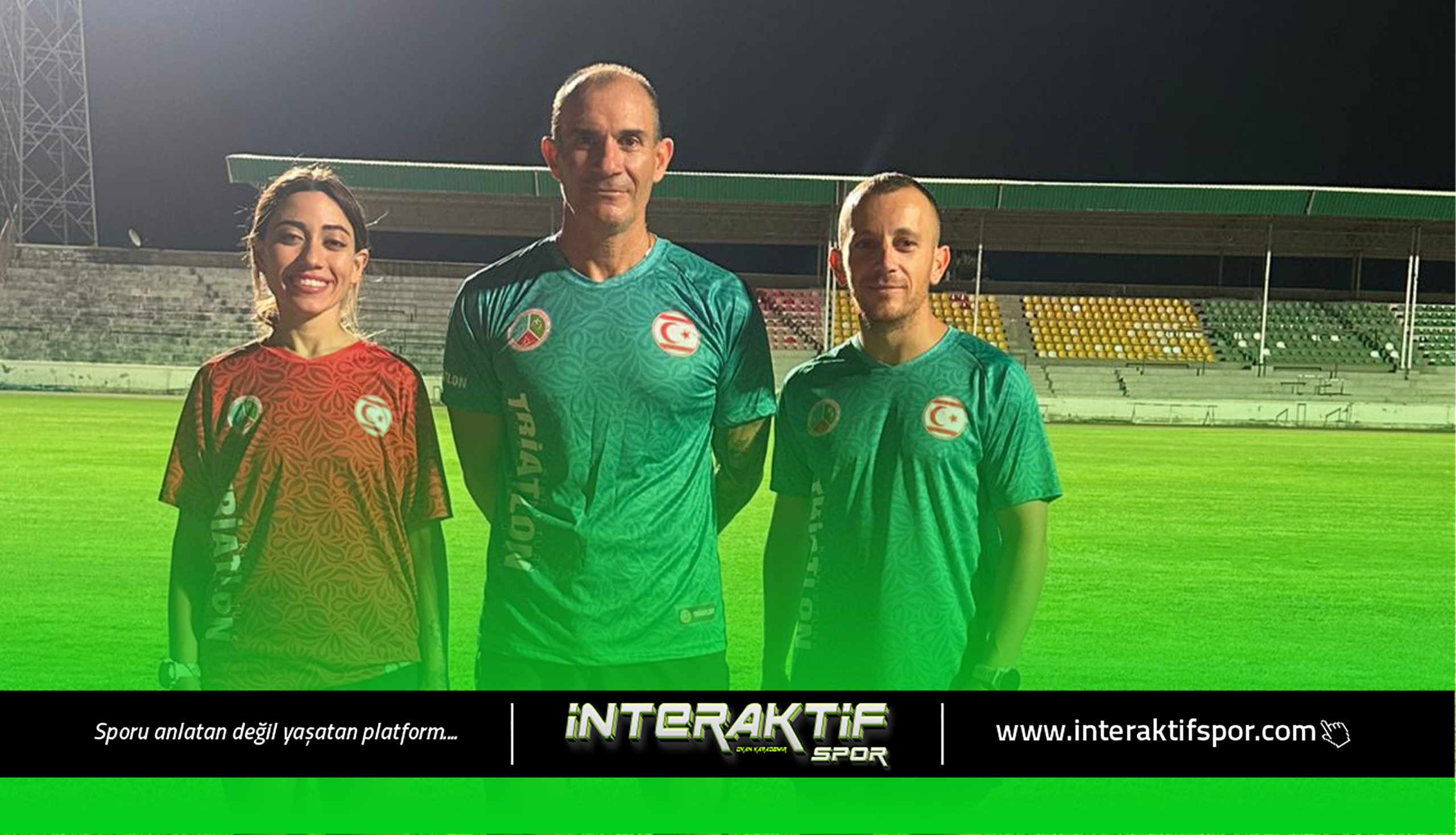 Ülkemiz triatletlerinden Mine Devrim, Şevki Ahçıhoca ve Mustafa Çağlar Ironman
