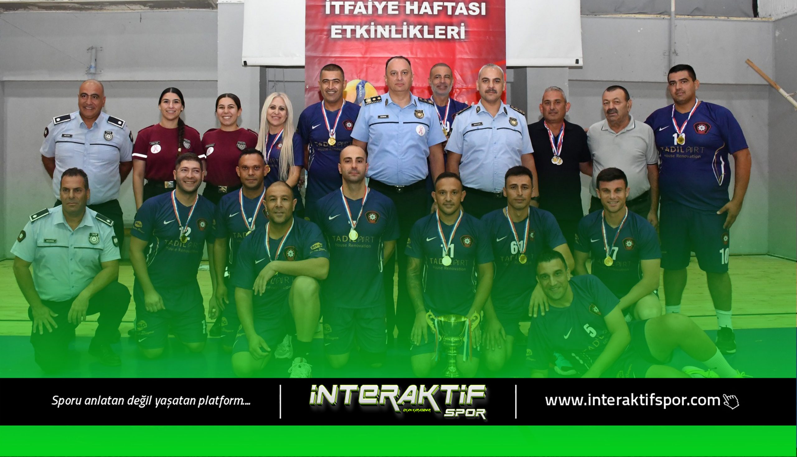 İtfaiye Şubeleri Arası 3’üncü Voleybol Turnuvası şampiyonu Lefkoşa İtfaiye Şube