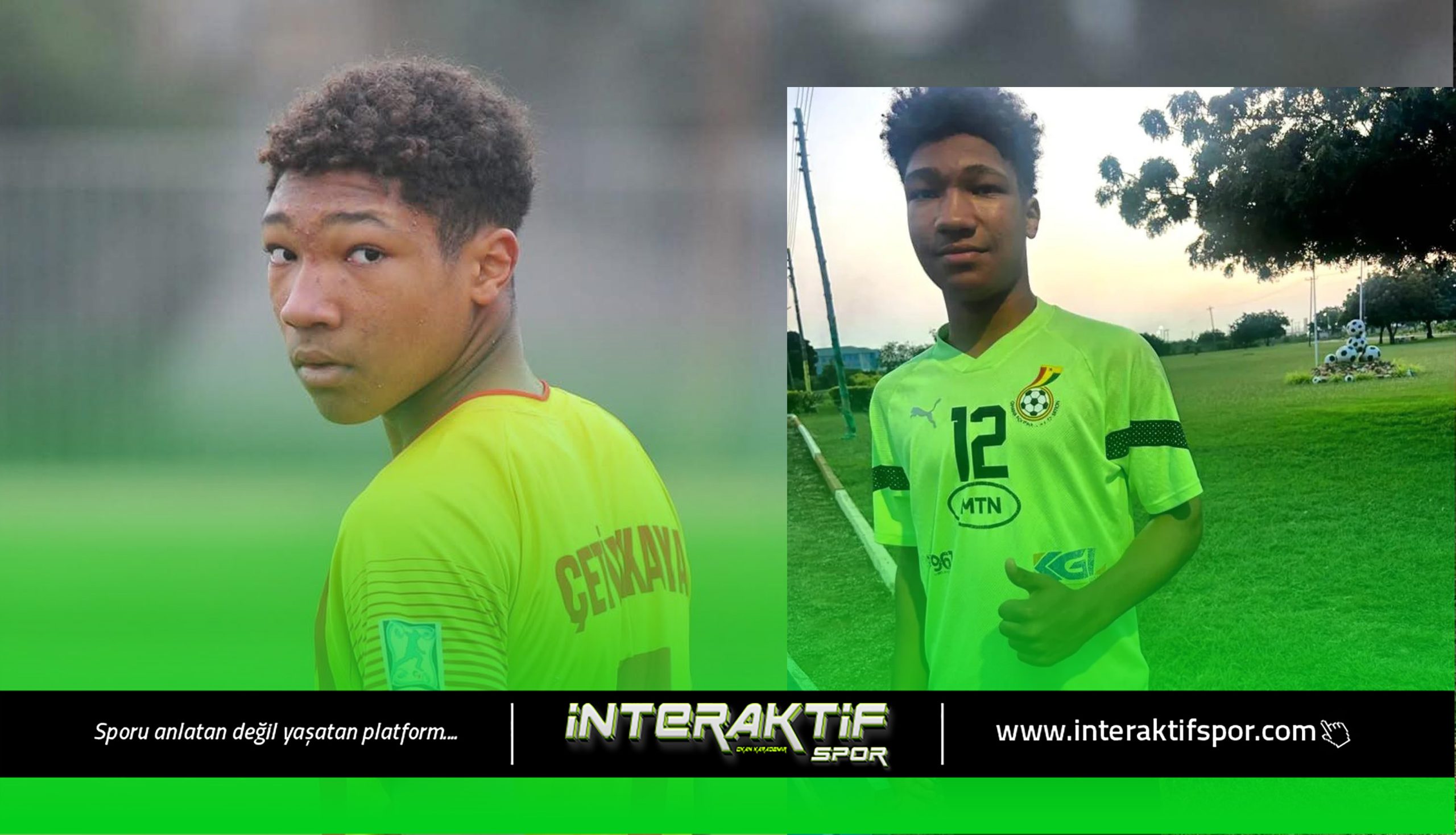 Çetinkaya forması giyen Michael Mert Annan, Gana U17 Milli Takımı'ndan