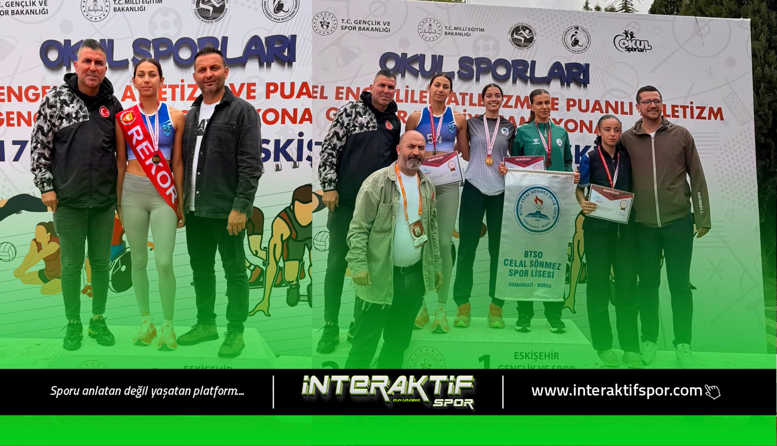 Eskişehir’de düzenlenen Liseler Atletizm Final Yarışmaları’nda Gazimağusa Türk Maarif Koleji