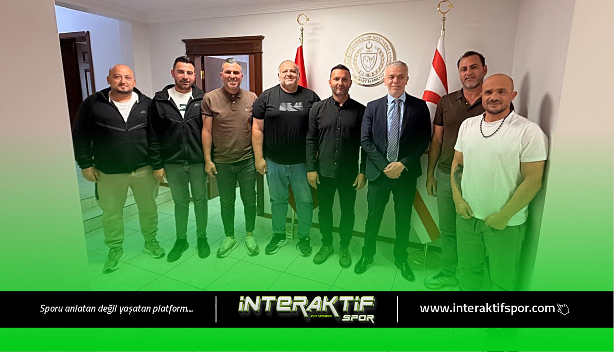 KKTC Atletizm Federasyonu Başkanı Ferhat Sakallı ve beraberindeki heyet, KKTC