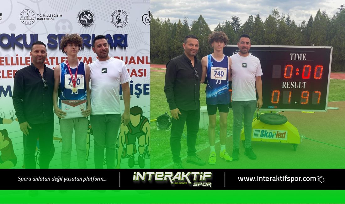 Eskişehir’de düzenlenen Liseler Atletizm Final Yarışlarında önemli bir başarı daha