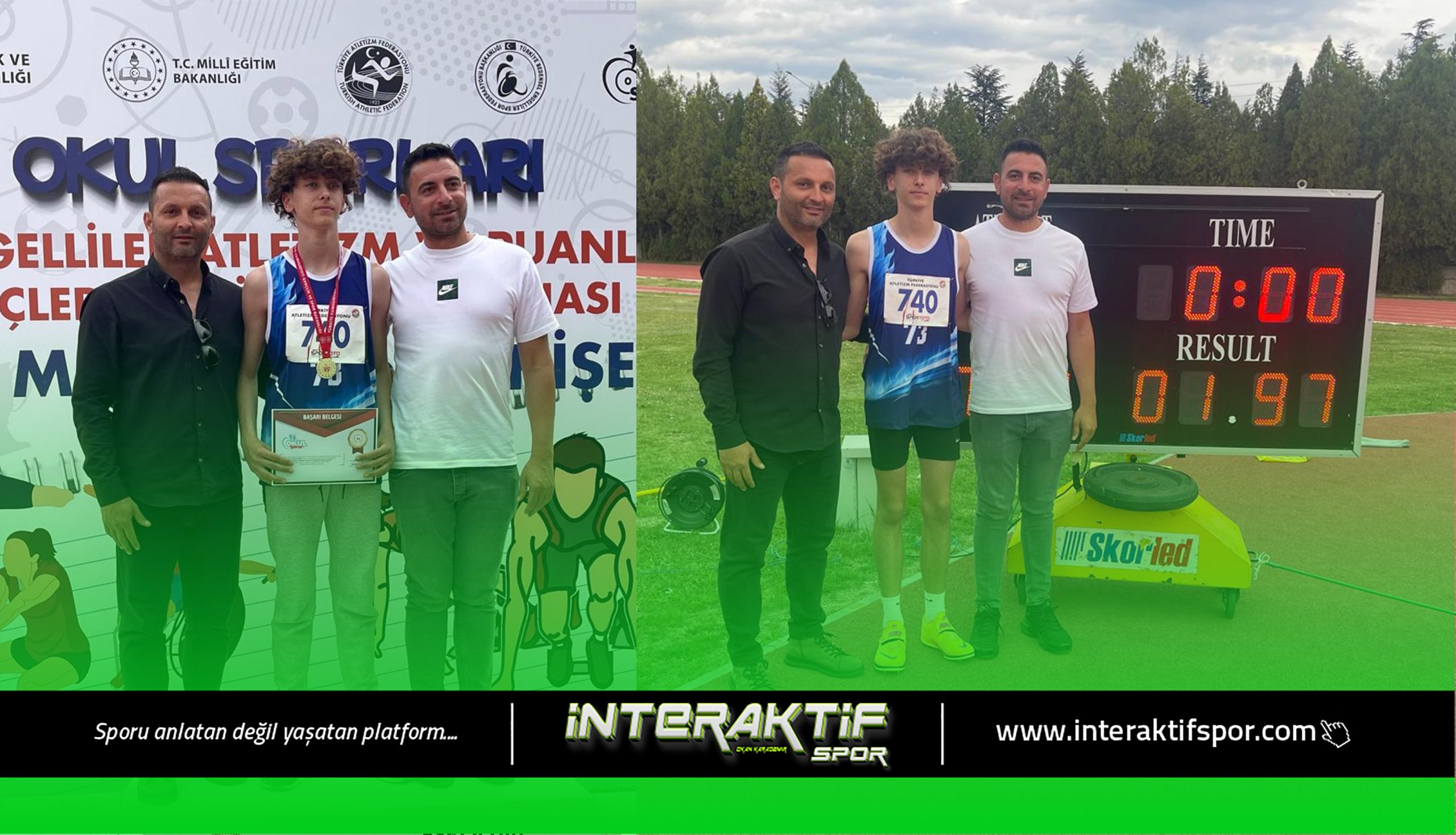 Eskişehir’de düzenlenen Liseler Atletizm Final Yarışlarında önemli bir başarı daha
