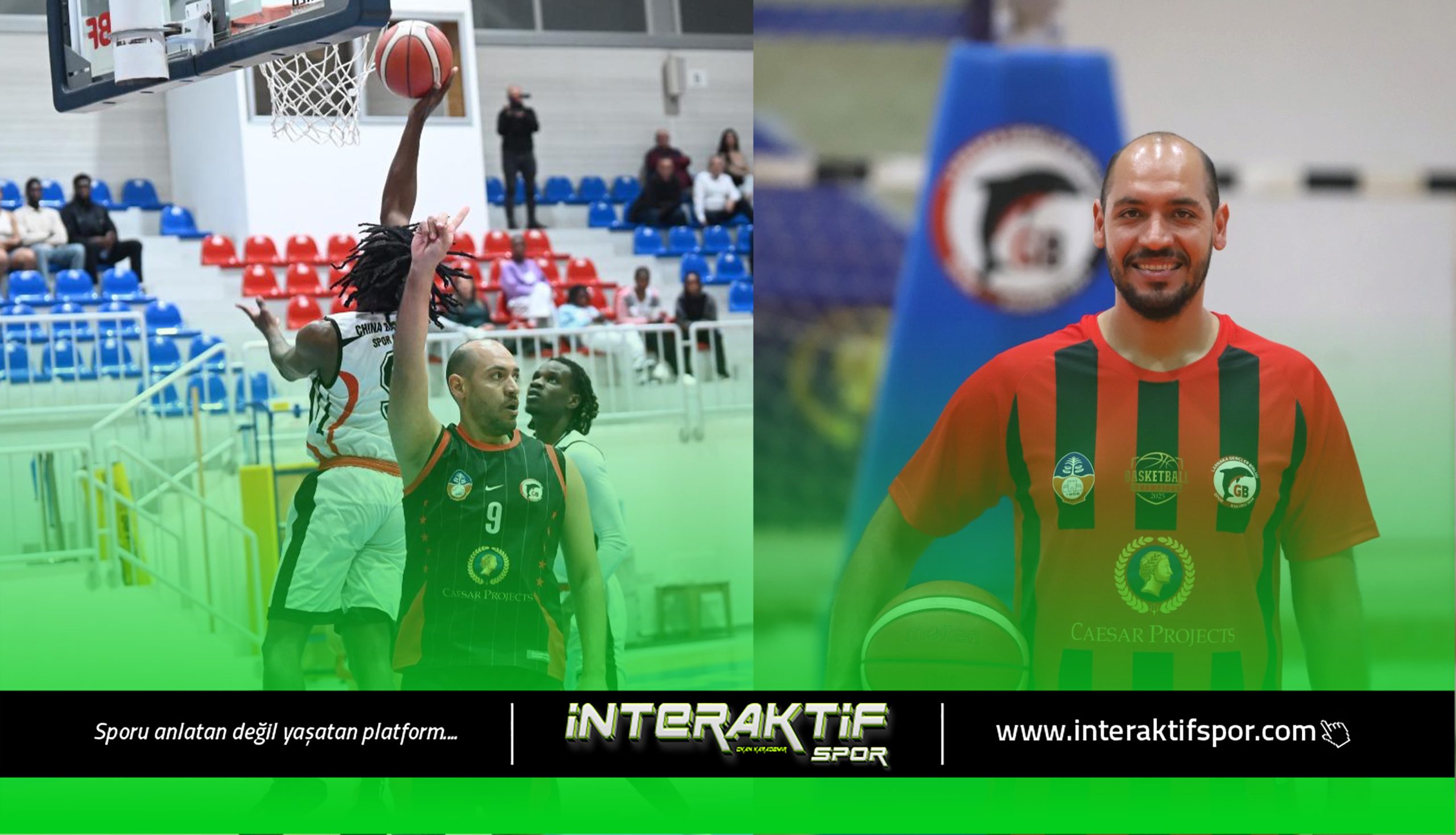 Caesar Larnaka Gençler Birliği antrenörü ve kaptanı Hasan Kasap, Basketbol